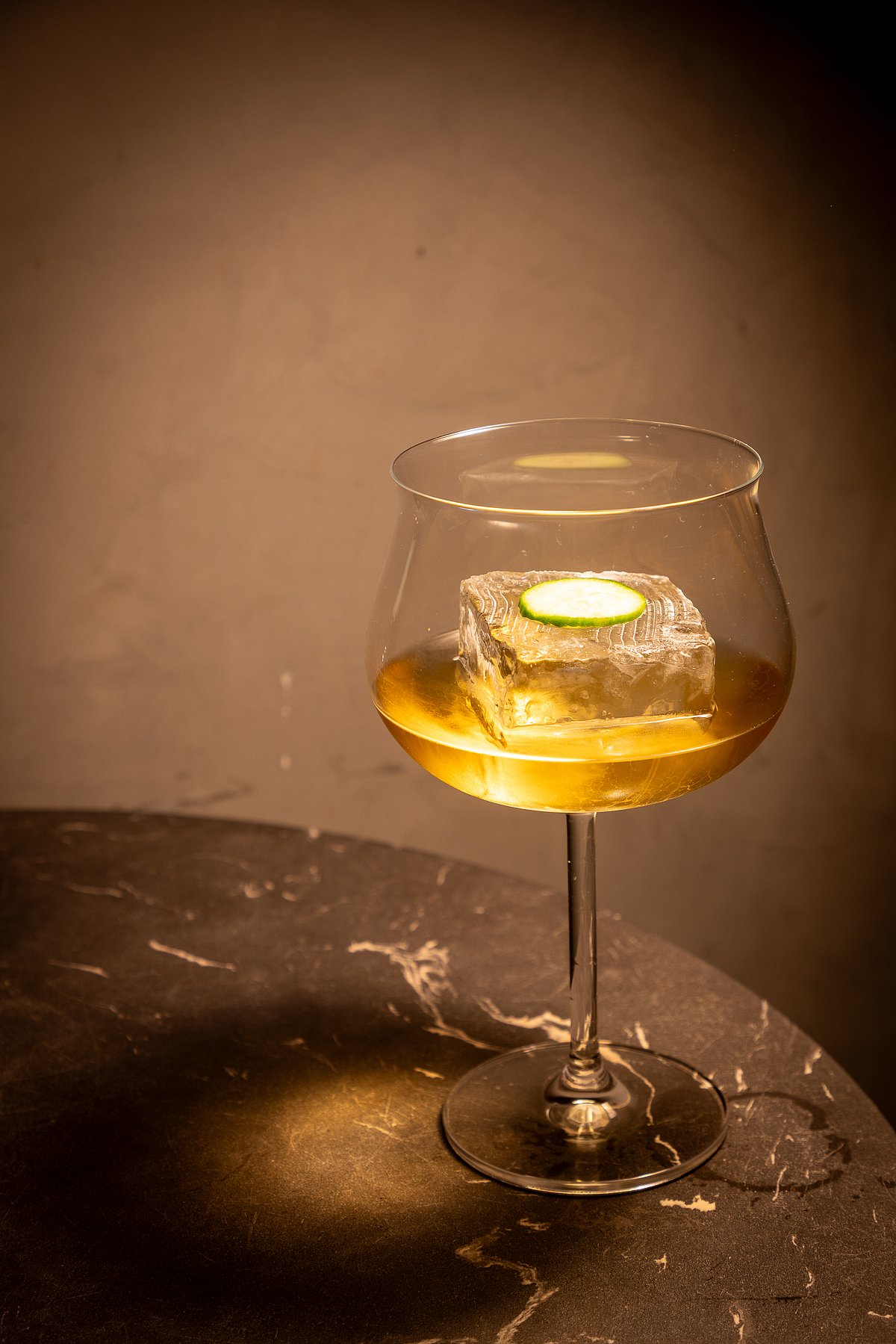 Smacked cucumber (cucumber, Chinese salad sauce, lime, ginger honey, chilli, mezcal, tequila).